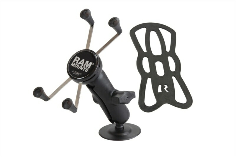 バイクパーツ RAM MOUNTS(ラムマウント) Xグリップ M ＆貼付ベースセット 標準アーム 粘着面径63.5mm 1インチボール RAP-B-378-UN10U 4550255634599 7,444円