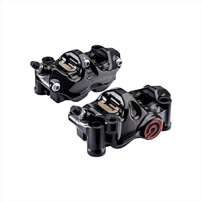 バイクパーツ ブレンボ 484 cafe racer ラジアル CNC 4P キャリパー ブラックアルマイト レッドロゴ 右 120.B473.21 4550646129451 φ32 取付ピッチ:108mm