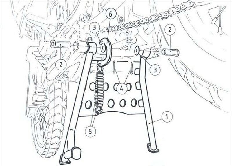 バイクパーツHEPCO&BECKER(ヘプコアンドベッカー) センタースタンド ブラック 505147 00 014548664526598XRV750 Afica Twin 93-03|バイク用品はとやグループ2号店