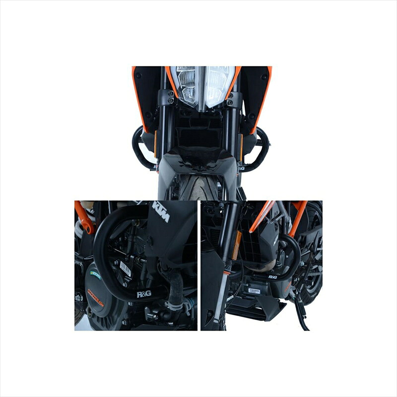 バイクパーツ 外装アールアンドジー アドベンチャーバー BLKRG-AB0038BK 4580041230124KTM 250Duke 17-/390Duke 17-|バイク用品はとやグループ2号店