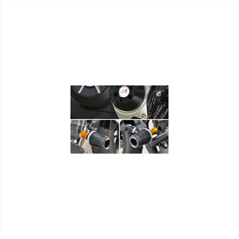 バイクパーツ 外装 アグラス レーシングスライダー 3点SET フレーム 342-181-010 4549950910541 φ50+右側クランクC WHT