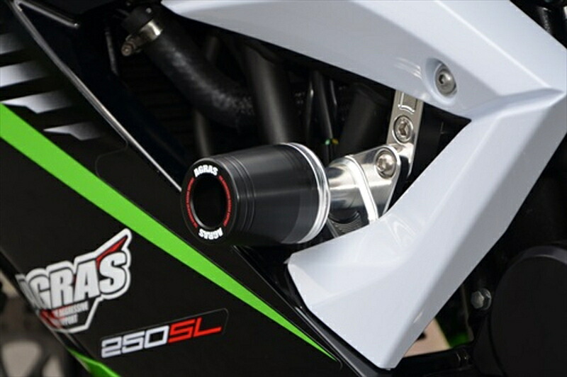 バイクパーツ AGRAS(アグラス) R/S フレーム ロゴ有 BLK 342-495-000BX 4548916461028