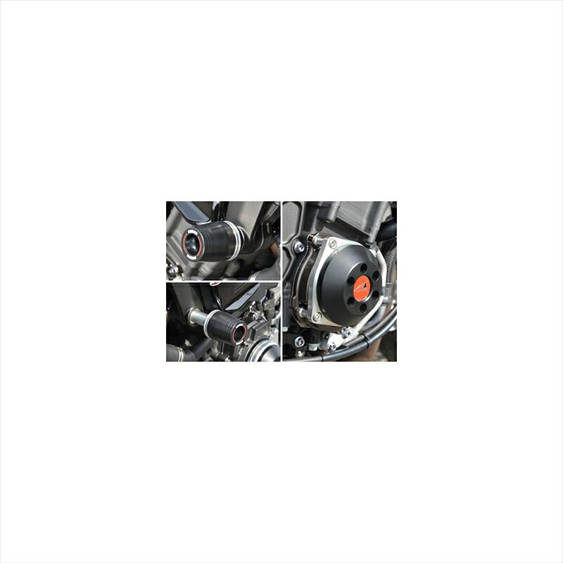 バイクパーツ 外装アグラス Rスライダー 3点SET フレームφ50 342-279-005X 4549950551454ロゴ+クランク WHT MT-10 17|バイク用品はとやグループ2号店