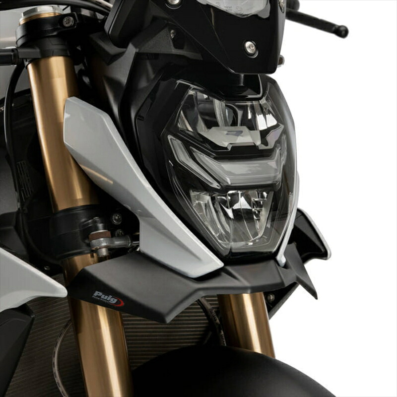 バイクパーツ PUIG(プーチ) フロントダウンフォースネイキッドスポイラー ブラック 21135J 4571414855372