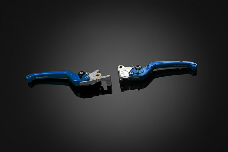 バイクパーツ BIKERS(バイカーズ) レバーセット 可倒式 フラットタイプ ブルー H0977-BLU 4550646158178