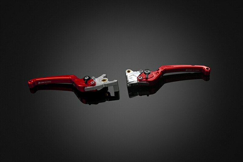 バイクパーツ BIKERS(バイカーズ) レバーセット 可倒式 フラットタイプ レッド H0977-RED 4550646158246