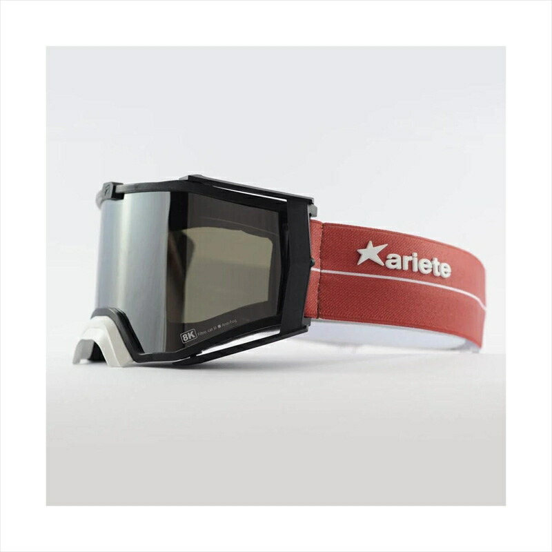 バイクパーツ ARIETE(アリート) 8K TOP ゴーグル 14960-T114 4550646164001 フレーム：ブラック/レンズ：スモークミラー/ストラップ：レッド