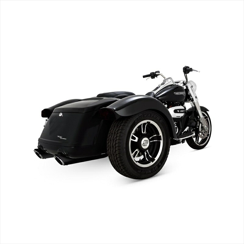 バイクパーツ VANCE&HINES(バンスアンドハインズ) TwinSlash ツインスラッシュ スリップオン ブラック マフラー 1801-1838 4550646164544 ROAD GLIDE 3 FLTRT/FREEWHEELER FLRT