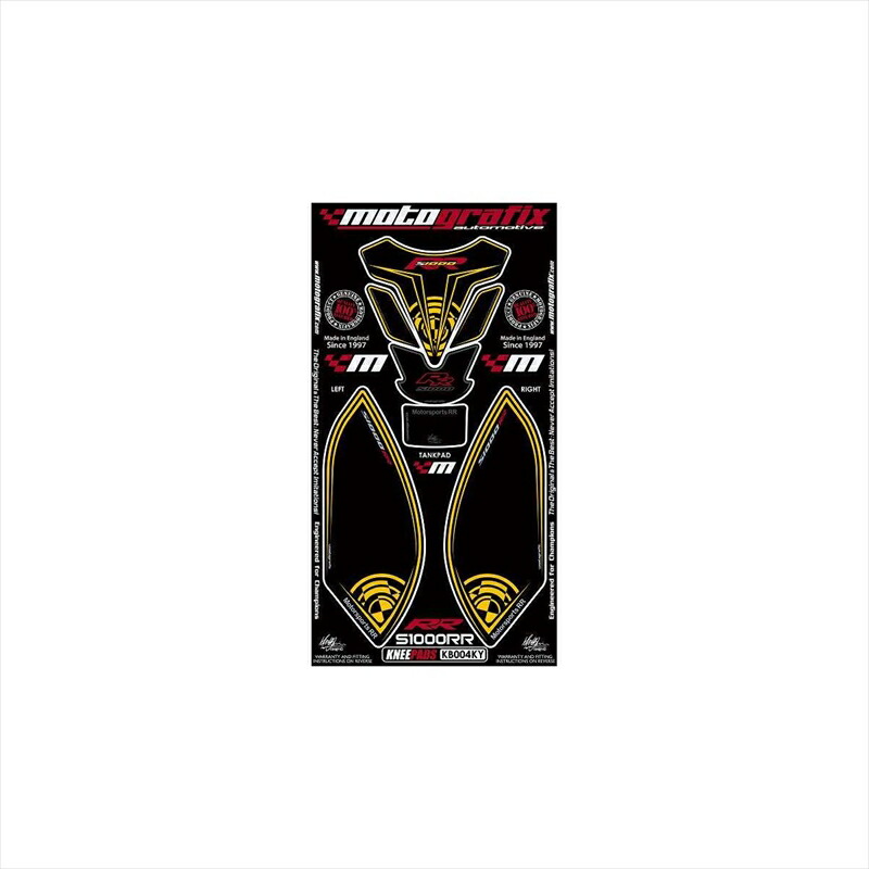 バイクパーツ アクセサリーモトグラフィックス ボディパッド KNEE MT-KB004KY 4580041201797S1000RR 09-11｜バイク用品はとやグループ2号店