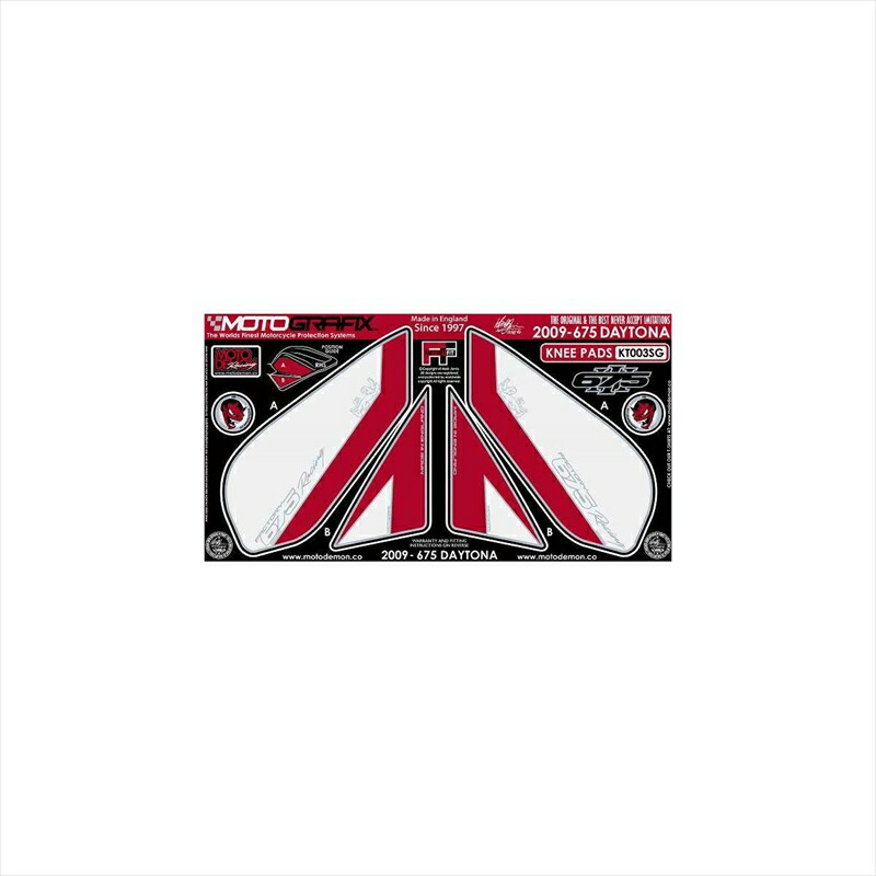バイクパーツ アクセサリー モトグラフィックス ボディパッド KNEE MT-KT003SG 4580041203043 DAYTONA675(09-12)