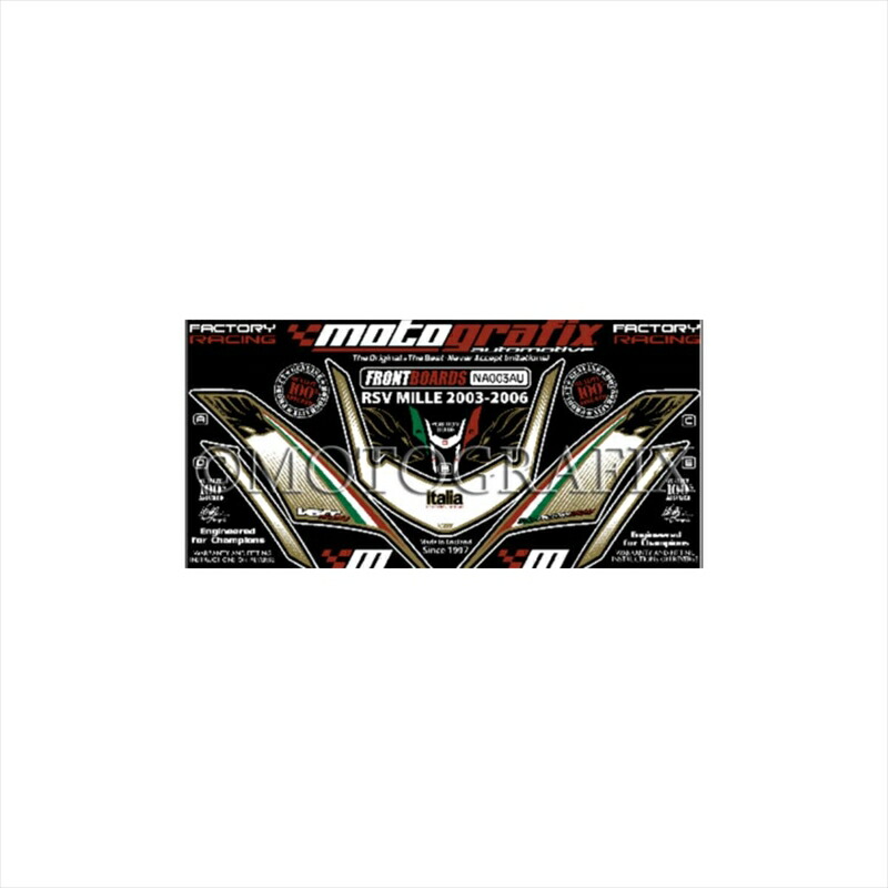 バイクパーツ アクセサリー モトグラフィックス ボディパッド FRONT MT-NA003AU 4580041203371 RSV1000R/FACTORY 03-06