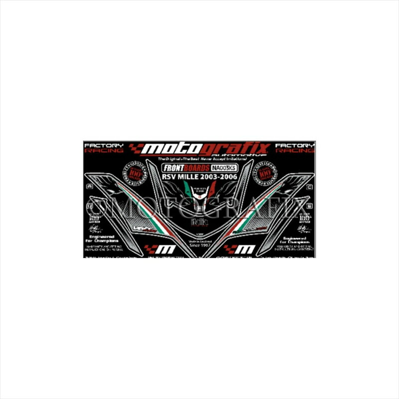 バイクパーツ アクセサリー モトグラフィックス ボディパッド FRONT MT-NA003KS 4580041203395 RSV1000R/FACTORY 03-06