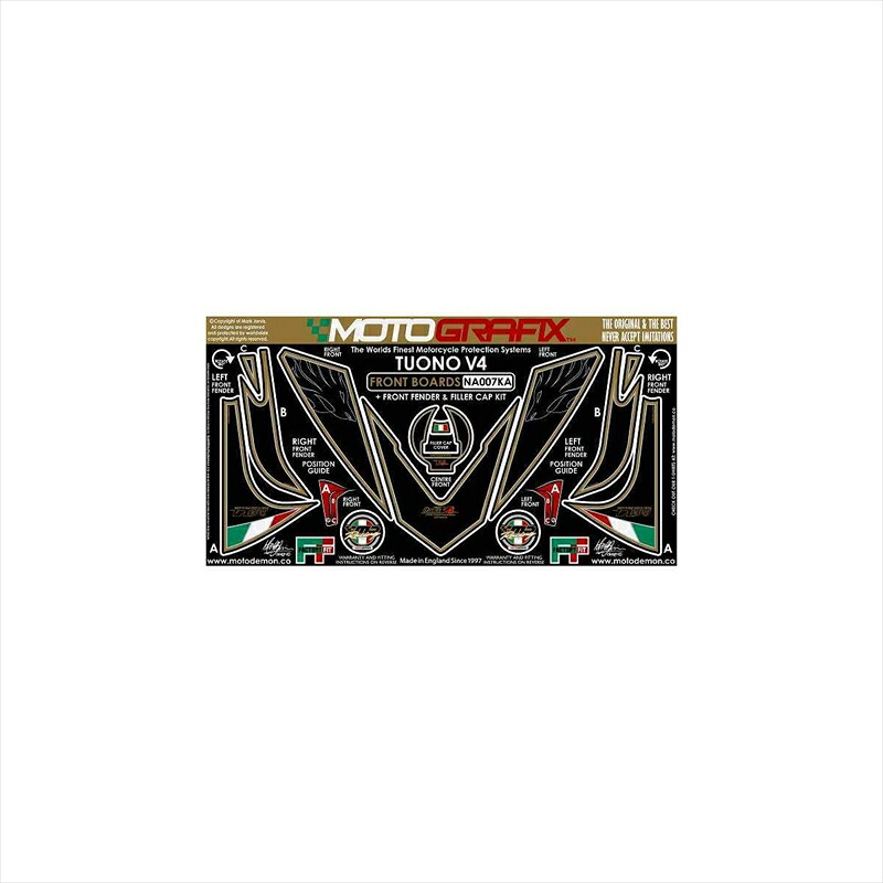バイクパーツ アクセサリーモトグラフィックス ボディパッド FRONT MT-NA007KA 4580041203487RSV TUONO V4 11-｜バイク用品はとやグループ2号店