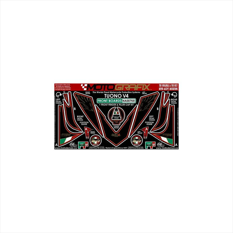 バイクパーツ アクセサリー モトグラフィックス ボディパッド FRONT MT-NA007KR 4580041203494 RSV TUONO V4 11-