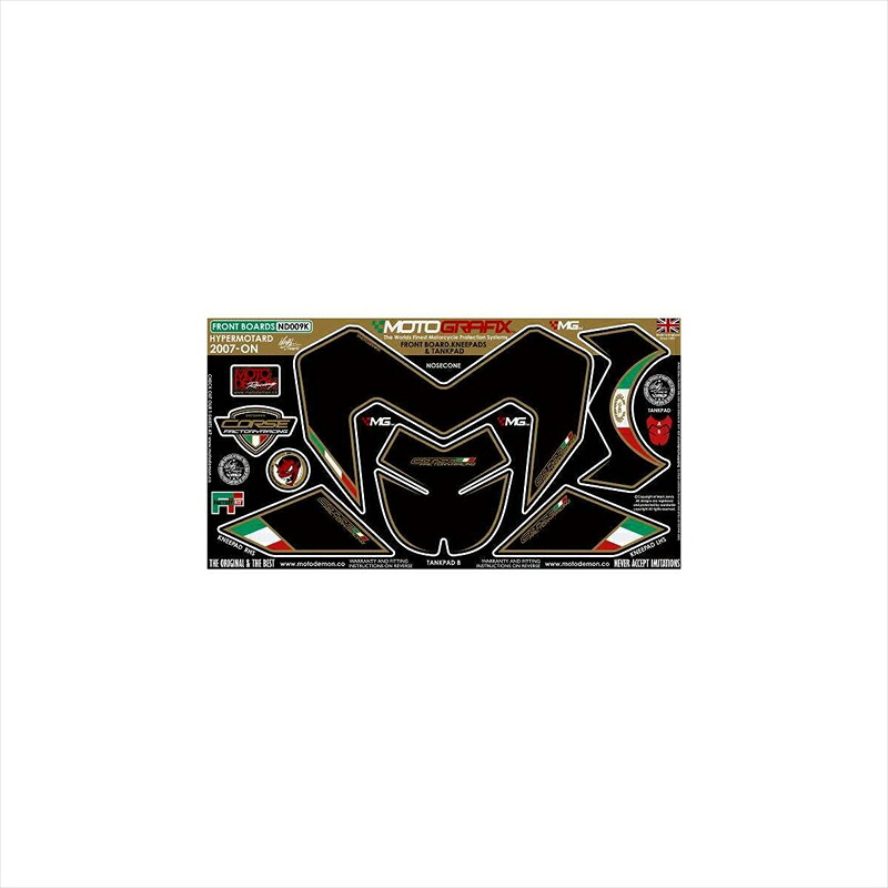 バイクパーツ アクセサリーモトグラフィックス ボディパッド FRONT MT-ND009K 4580041204224HYPERMOTARD 07-｜バイク用品はとやグループ2号店