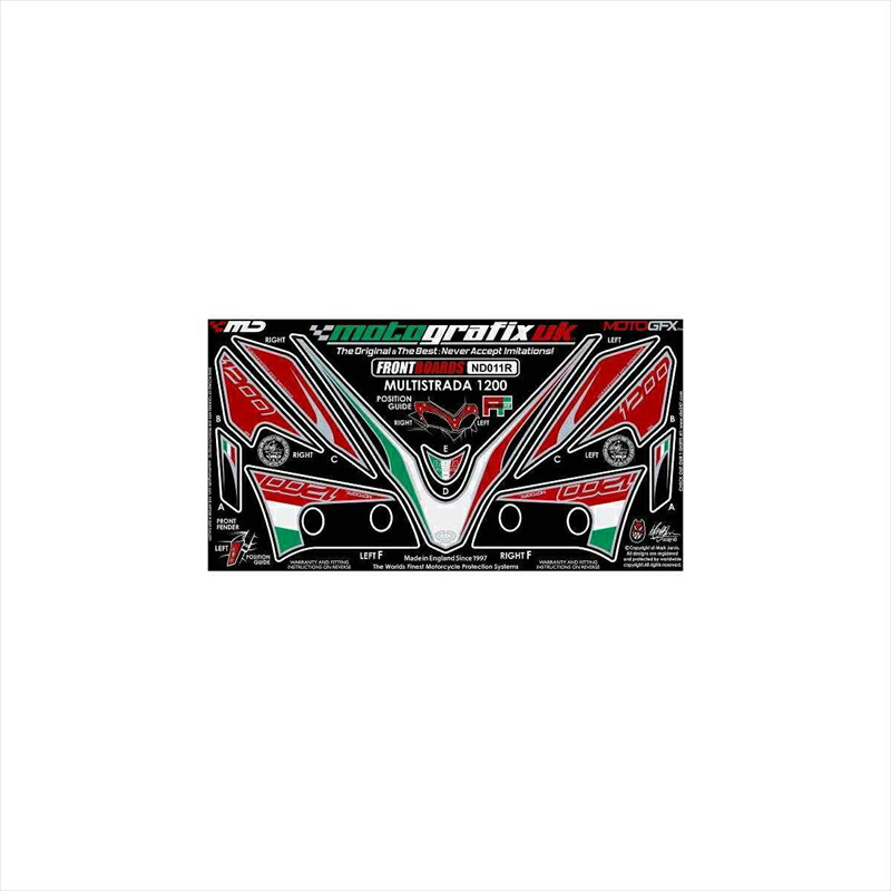 バイクパーツ アクセサリー モトグラフィックス ボディパッド FRONT MT-ND011R 4580041204255 MULTISTRADA1200 10-