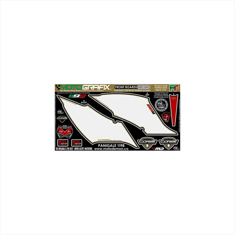 バイクパーツ アクセサリー モトグラフィックス ボディパッド FRONT MT-ND015AR 4580041204309 1199PANIGALE 12-