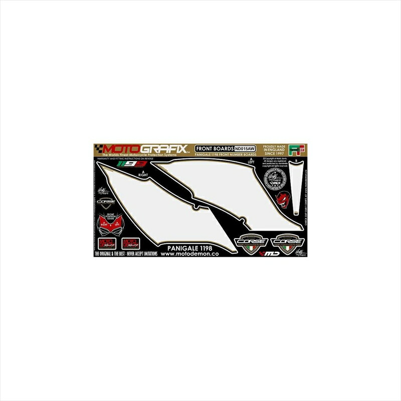 バイクパーツ アクセサリー モトグラフィックス ボディパッド FRONT MT-ND015AW 4580041204316 1199PANIGALE 12- 12,211円