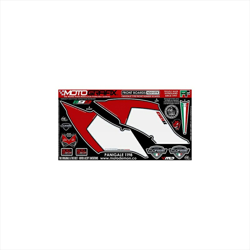 バイクパーツ アクセサリー モトグラフィックス ボディパッド FRONT MT-ND015TR 4580041204385 1199PANIGALE 12-