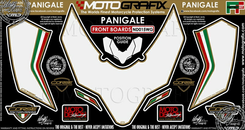 バイクパーツ MOTO GRAFIX(モトグラフィックス) ボディパッド FRONT MT-ND015WG 4580041204422