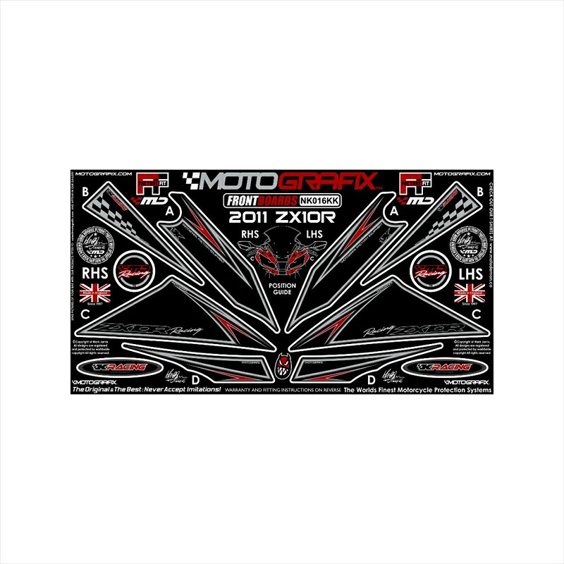 バイクパーツ アクセサリー モトグラフィックス ボディパッド FRONT MT