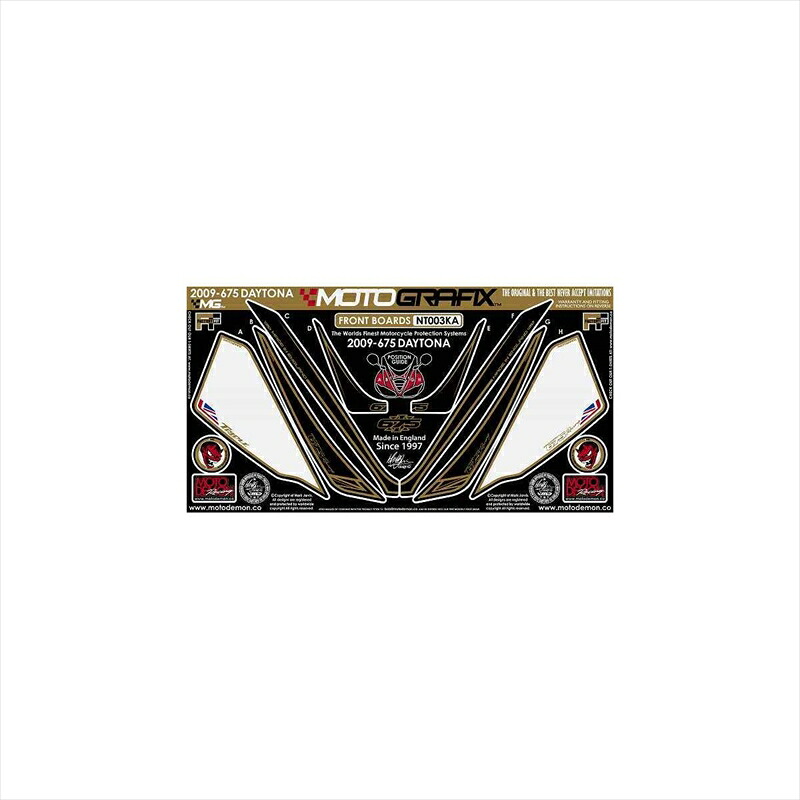 バイクパーツ アクセサリー モトグラフィックス ボディパッド FRONT MT-NT003KA 4580041206488 DAYTONA675 09-