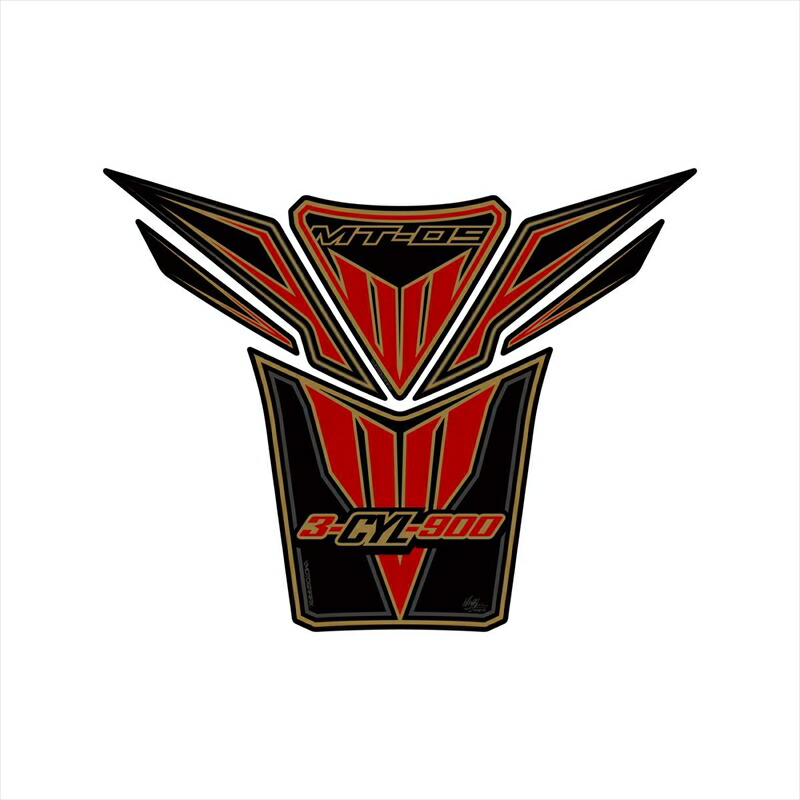 バイクパーツ 外装 モトグラフィックス タンクパッド BLK/RED/GLD MT-TY022KRA 4580041221689 MT-09