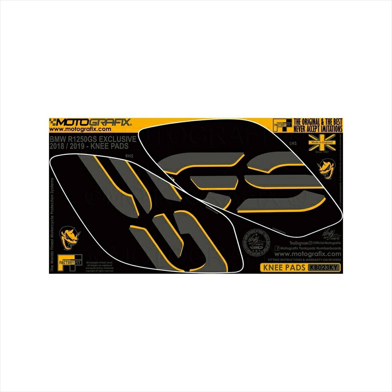 バイクパーツ アクセサリー モトグラフィックス ボディパッド KNEE MT-KB023KY 4580041228329 BMW R1250GS 19-