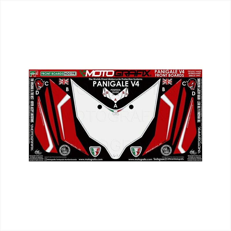 バイクパーツ アクセサリー モトグラフィックス ボディパッド FRONT MT-ND019R 4580041228473 DUCATI Panigale V4 Series 18- 12,211円