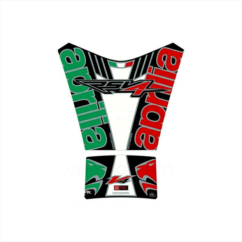 バイクパーツ 外装 モトグラフィックス タンクパッド BLK/WHT MT-TA025KTW 4580041228633 APRILIA RSV4 15-19
