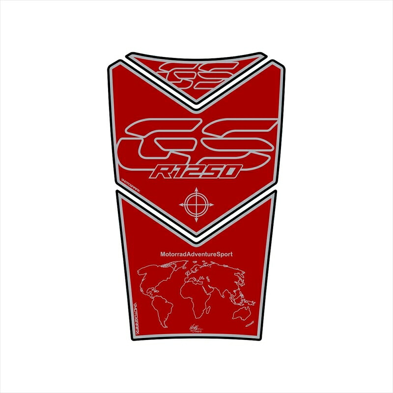 バイクパーツ 外装 モトグラフィックス タンクパッド RED/SILVER MT-TB041RS 4580041228695 BMW R1250GS 19-