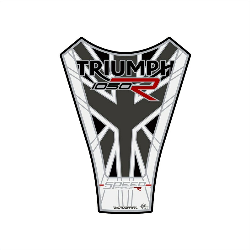 バイクパーツ 外装 モトグラフィックス タンクパッド WHT/GRY MT-TT034MJW 4580041228800 TRIUMPH SPEED TRIPLE1050R