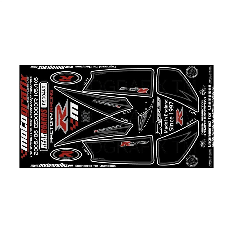 バイクパーツ アクセサリー モトグラフィックス ボディパッド REAR MT-RS004KR 4580041240857 GSX-R1000 K5/K6(04-06
