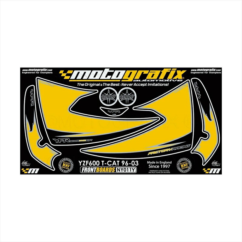 バイクパーツ アクセサリー モトグラフィックス ボディパッド FRONT MT-NY011Y 4580041241618 YZF600 THUNDER CAT 96-03