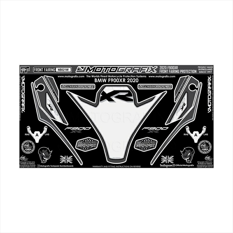 バイクパーツ アクセサリーモトグラフィックス ボディパッド FRONT MT-NB021W 4580041242813BMW F900XR 20-|バイク用品はとやグループ2号店