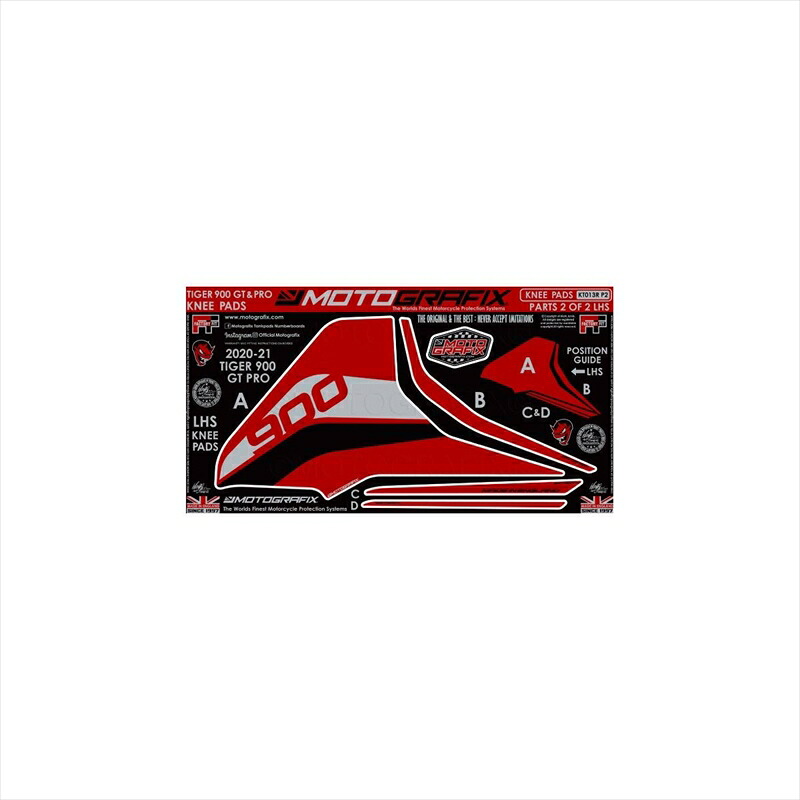 バイクパーツ アクセサリーモトグラフィックス ボディパッド KNEE 左側 MT-KT013R-P2 4580041244381TRIUMPH Tiger900 GT Pro 20-｜バイク用品はとやグループ2号店