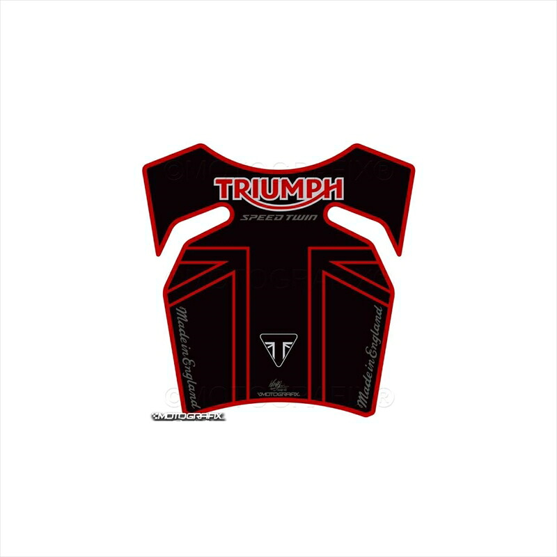 バイクパーツ 外装 モトグラフィックス タンクパッド BLK/GRY/RED MT-TT040KR 4580041244541 TRIUMPH Speed Twin1200 19-21