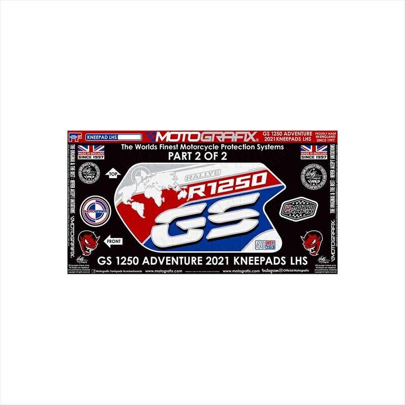 バイクパーツ アクセサリー モトグラフィックス ボディパッド KNEE 左側 MT-KB035LCRC-L 4580041245234 BMW R1250GS Adventure Rallye 21-