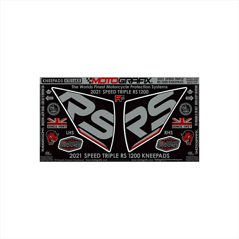 バイクパーツ アクセサリー モトグラフィックス ボディパッド KNEE MT-KT016KR 4580041245678 TRIUMPH Speed Triple1200RS 21-