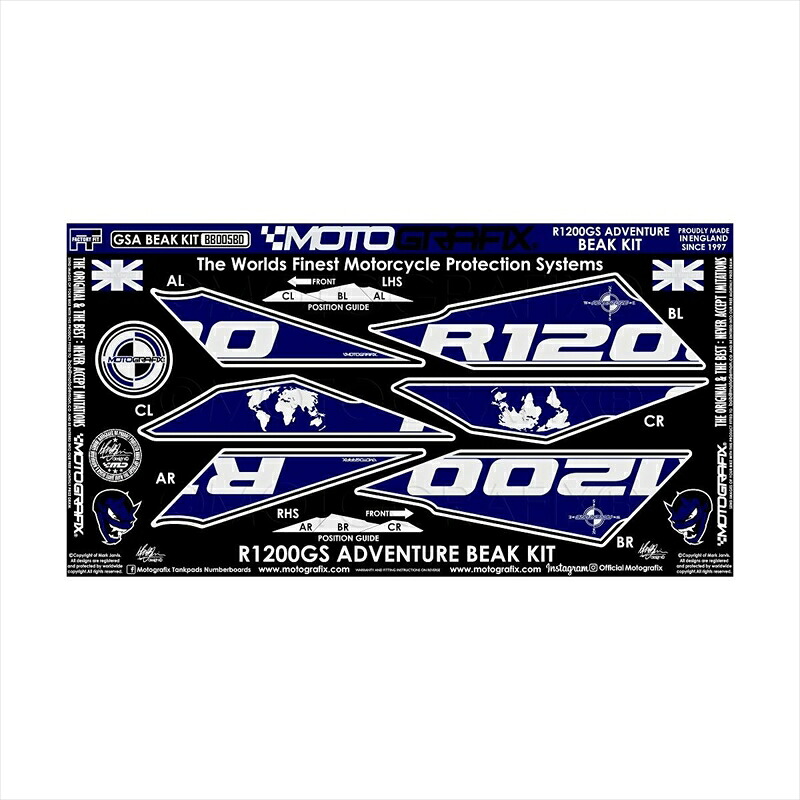 バイクパーツ アクセサリー モトグラフィックス BEAK PROTECTION KIT MT-BB005BD 4580041241502 BMW R1200GS Adventure 14-18