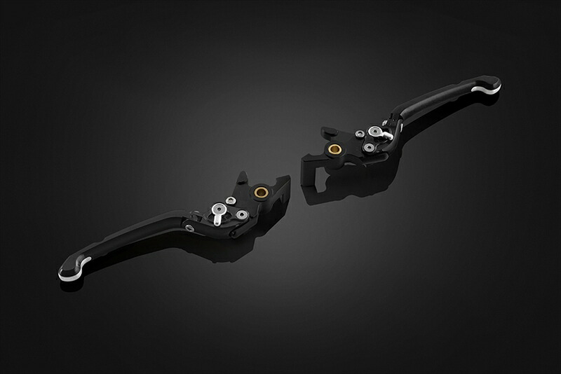 バイクパーツ BIKERS(バイカーズ) レバーセット 可倒式 プレミアムタイプ ブラック H0917-BLK 4550255609719