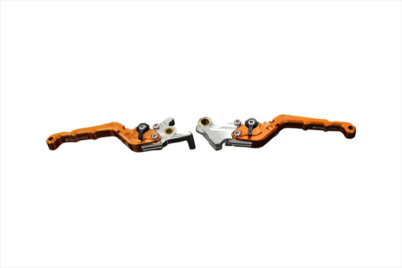バイクパーツ BIKERS(バイカーズ) レバーセット 可倒式 カーブタイプ オレンジゴールド H0989-OGD 4550255626303
