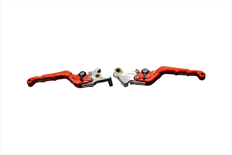 バイクパーツ BIKERS(バイカーズ) レバーセット 可倒式 カーブタイプ オレンジ H0989-ORG 4550255626310