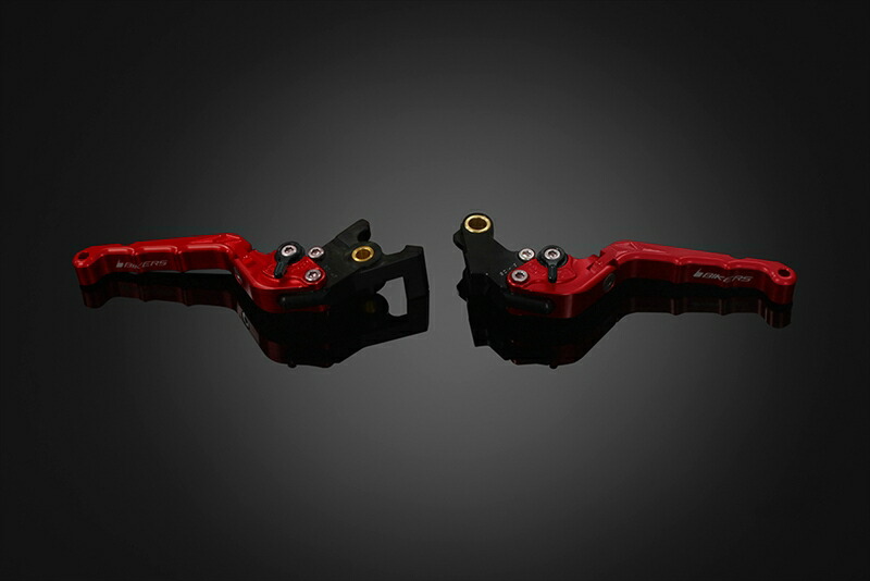バイクパーツ BIKERS(バイカーズ) レバーセット 可倒式 カーブタイプ レッド H0997-RED 4550255730079