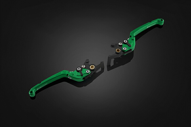 バイクパーツ BIKERS(バイカーズ) レバーセット 可倒式 フラットタイプ グリーン H1020-GRN 4550255815974