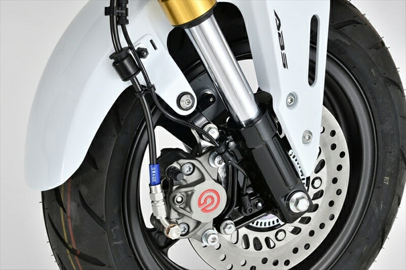 バイクパーツ ジークラフト フロントブレーキホース ブレンボ2P用 GROM JC92 32422 4522285324221