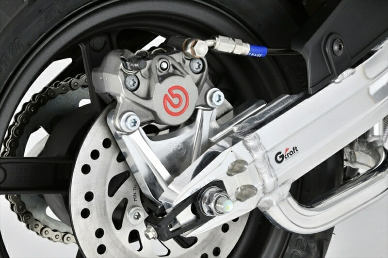 バイクパーツ ジークラフト リアキャリパーサポート ブレンボ2P用 タイプ2 シルバー GROM 33122 4522285331229