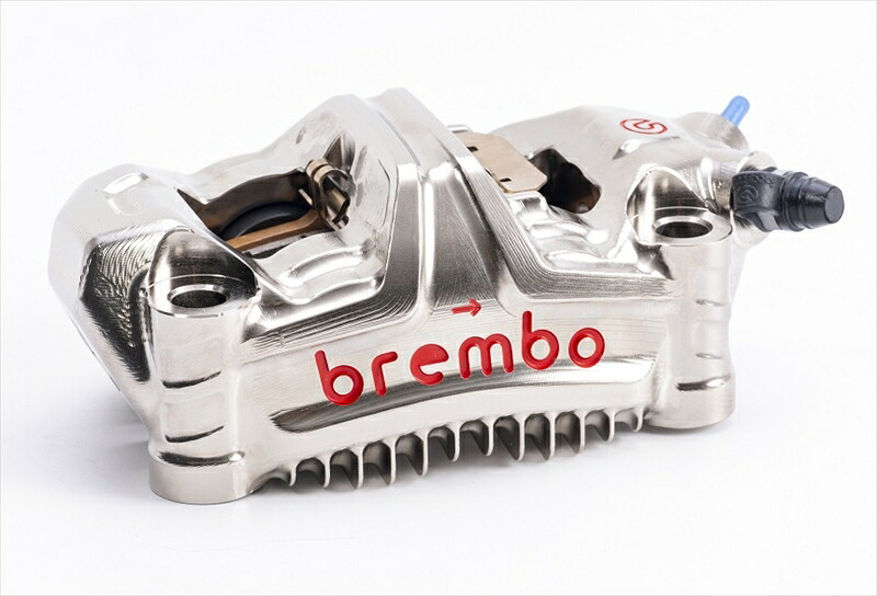 バイクパーツBREMBO(ブレンボ) GP4-MS ラジアル CNC モノブロック 4P キャリパー ニッケルコーティング レッドロゴ 右側120.D600.604550646180599|バイク用品はとやグループ2号店