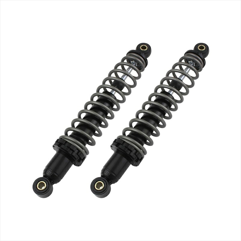 バイクパーツ シフトアップ リアショック 2pcs/set BK/ガンメタ 260335-69 4580425070056 モンキー125 335mm