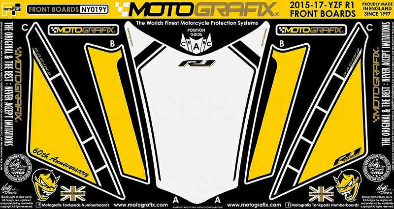バイクパーツMOTO GRAFIX(モトグラフィックス) ボディパッド YEL MT-NY019Y4580041224444｜バイク用品はとやグループ2号店